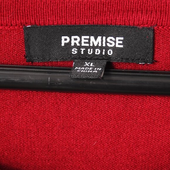 Premise Studio 8 Button Cardigan Sweater Burgundy w/Stylish Buttons, Siz… - Picture 5 of 6